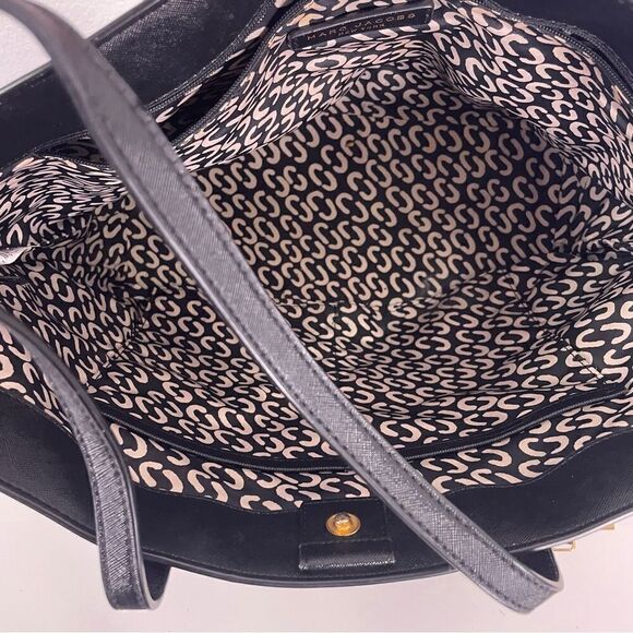 Marc Jacobs Collection Black Leather Large Tote Purse - Picture 6 of 7